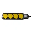 PRELUNGITOR LOGILINK, Schuko x 4, conectare prin Schuko (T), cablu 1.5 m, 16 A, protectie stropire cu apa, negru/ galben, "LPS254" (include TV 0.8lei)