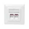 PRIZA LC duplex cu 2 iesiri, LOGILINK pt. cablu fibra optica, LC OS2 OM2/OM3/OM4/OM5, plastic cu mansoane ceramice, 1 buc., aplicabila, capace de praf, &quot;NK4024&quot;