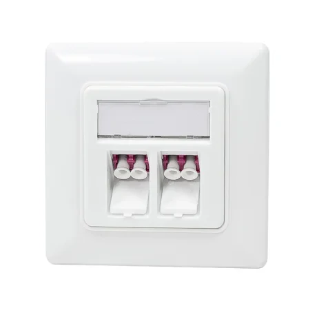PRIZA LC duplex cu 2 iesiri, LOGILINK pt. cablu fibra optica, LC OS2 OM2/OM3/OM4/OM5, plastic cu mansoane ceramice, 1 buc., aplicabila, capace de praf, &quot;NK4024&quot;