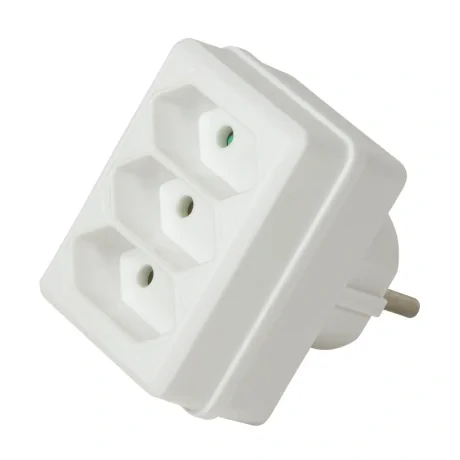 PRIZA LOGILINK, Euro skt x 3, conectare prin Schuko (T), 16 A, fara protectie, alb, &quot;LPS219&quot; (include TV 0.8lei)