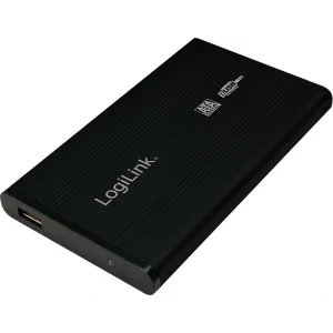 RACK extern LOGILINK, pt HDD/SSD, 2.5 inch, S-ATA, interfata PC USB 2.0, aluminiu, negru, &quot;UA0041B&quot; (include TV 0.8lei)