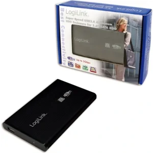 RACK extern LOGILINK, pt HDD/SSD, 2.5 inch, S-ATA, interfata PC USB 3.0, aluminiu, negru, &quot;UA0106&quot; (include TV 0.8lei)