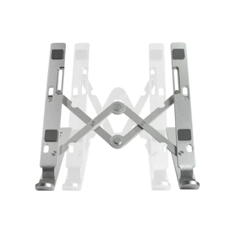 SUPORT de birou LOGILINK pt. notebook, 7 pozitii, suporta dimensiuni 10-16&quot;, pliabil, aluminiu, suport antiderapant, argintiu, &quot;AA0134&quot;