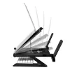 SUPORT de birou LOGILINK pt. notebook, 9 pozitii, holder pt. smartphone, suporta dimensiuni 10-15.6&quot;, pliabil, negru, &quot;AA0133&quot;