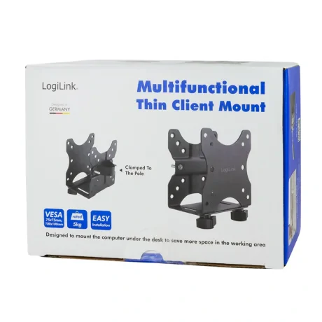 SUPORT de perete/birou LOGILINK pt. Intel NUC, Mac mini, fix, Compatibil VESA max. 100 x 100 mm, &quot;BP0066&quot;