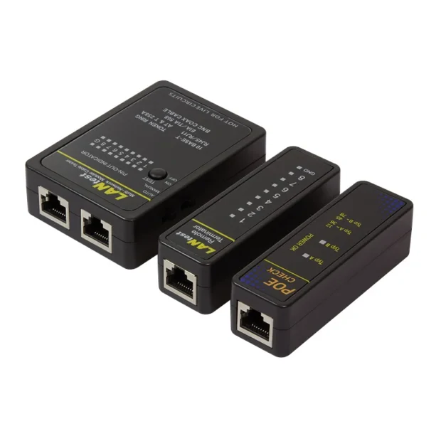 TESTER CABLU RETEA LOGILINK, pt. cablu UTP, FTP, coaxial, conector RJ45, RJ11, RJ12, BNC, &quot;WZ0015P&quot; (include TV 0.8lei)