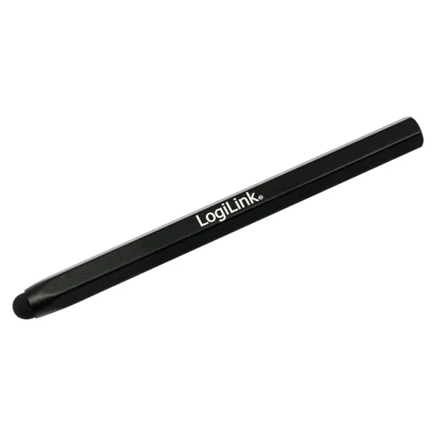 TOUCH PEN LOGILINK, pt. tablete si smartphone, varf din cauciuc, forma hexagonala, aluminiu, negru, &quot;AA0010&quot;
