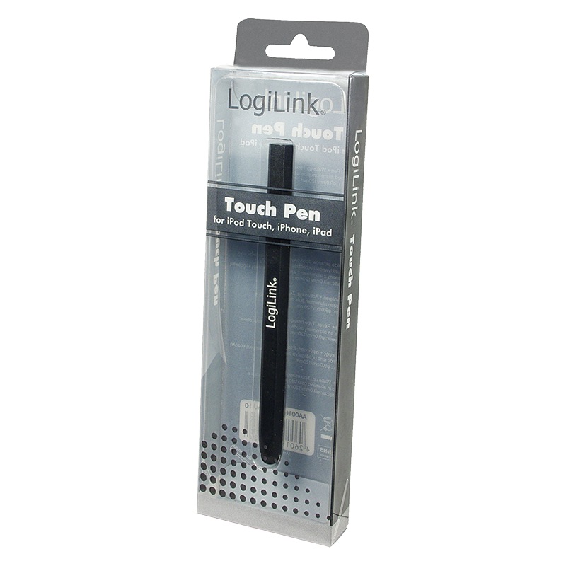 TOUCH PEN LOGILINK, pt. tablete si smartphone, varf din cauciuc, forma hexagonala, aluminiu, negru, "AA0010" thumb