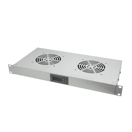 UNITATE RACIRE LOGILINK, 1U pentru rack 19&quot;, 2 ventilatoare, 1600rpm, 25dBA, flux aer 49.8cfm, otel 1.5mm, cu termostat, cablu alimentare 1.8m, grey &quot;FAU02FG&quot; (include TV 10lei)