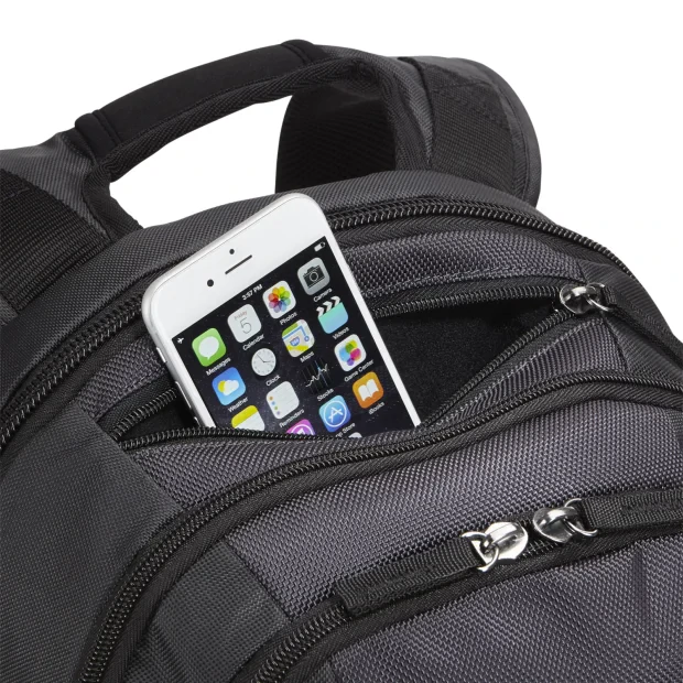 RUCSAC CASE LOGIC, pt. notebook de max. 14 inch, 2 compartimente, buzunar frontal x 2 | buzunar lateral x 2 | buzunar dorsal, waterproof, poliester, negru, 3203266 &quot;RBP-414 BLACK&quot;