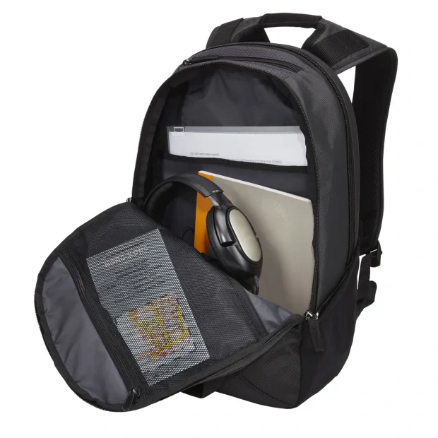 RUCSAC CASE LOGIC, pt. notebook de max. 14 inch, 2 compartimente, buzunar frontal x 2 | buzunar lateral x 2 | buzunar dorsal, waterproof, poliester, negru, 3203266 &quot;RBP-414 BLACK&quot;