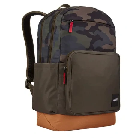 RUCSAC CASE LOGIC, pt. notebook de max. 15.6&quot;, 2 compartimente, buzunar frontal x 2, buzunar lateral x 2, waterproof,  volum 29 litri, poliester, model camuflaj/ maro, &quot;Query&quot;,  &quot;RLCL-4116 OLIVE CAMO/CUMIN&quot; / 3203851