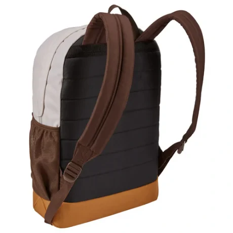 RUCSAC CASE LOGIC, pt. notebook de max. 15.6 inch, 1 compartiment, buzunar frontal | buzunar lateral x 2 | buzunar dorsal, waterproof, poliester, maro / crem, &quot;CCAM-1116 CONCRETE/CUMIN&quot;