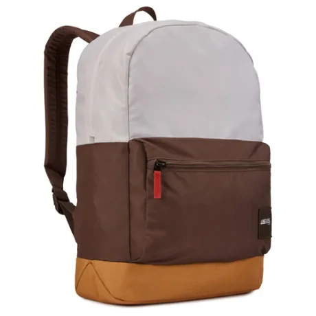 RUCSAC CASE LOGIC, pt. notebook de max. 15.6 inch, 1 compartiment, buzunar frontal | buzunar lateral x 2 | buzunar dorsal, waterproof, poliester, maro / crem, &quot;CCAM-1116 CONCRETE/CUMIN&quot;