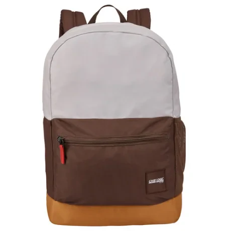 RUCSAC CASE LOGIC, pt. notebook de max. 15.6 inch, 1 compartiment, buzunar frontal | buzunar lateral x 2 | buzunar dorsal, waterproof, poliester, maro / crem, &quot;CCAM-1116 CONCRETE/CUMIN&quot;