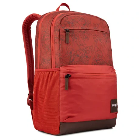RUCSAC CASE LOGIC, pt. notebook de max. 15.6 inch, 2 compartimente, buzunar frontal x 2 | buzunar lateral x 2, waterproof, poliester, rosu, &quot;CCAM-3116 BRICK DELFT/WALNUT&quot;