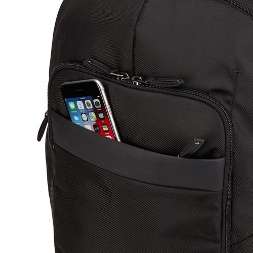 RUCSAC CASE LOGIC, pt. notebook de max. 17.3 inch, 2 compartimente, buzunar frontal x 2 | buzunar lateral x 2, waterproof, nylon, negru, "NOTIBP-117 BLACK" thumb