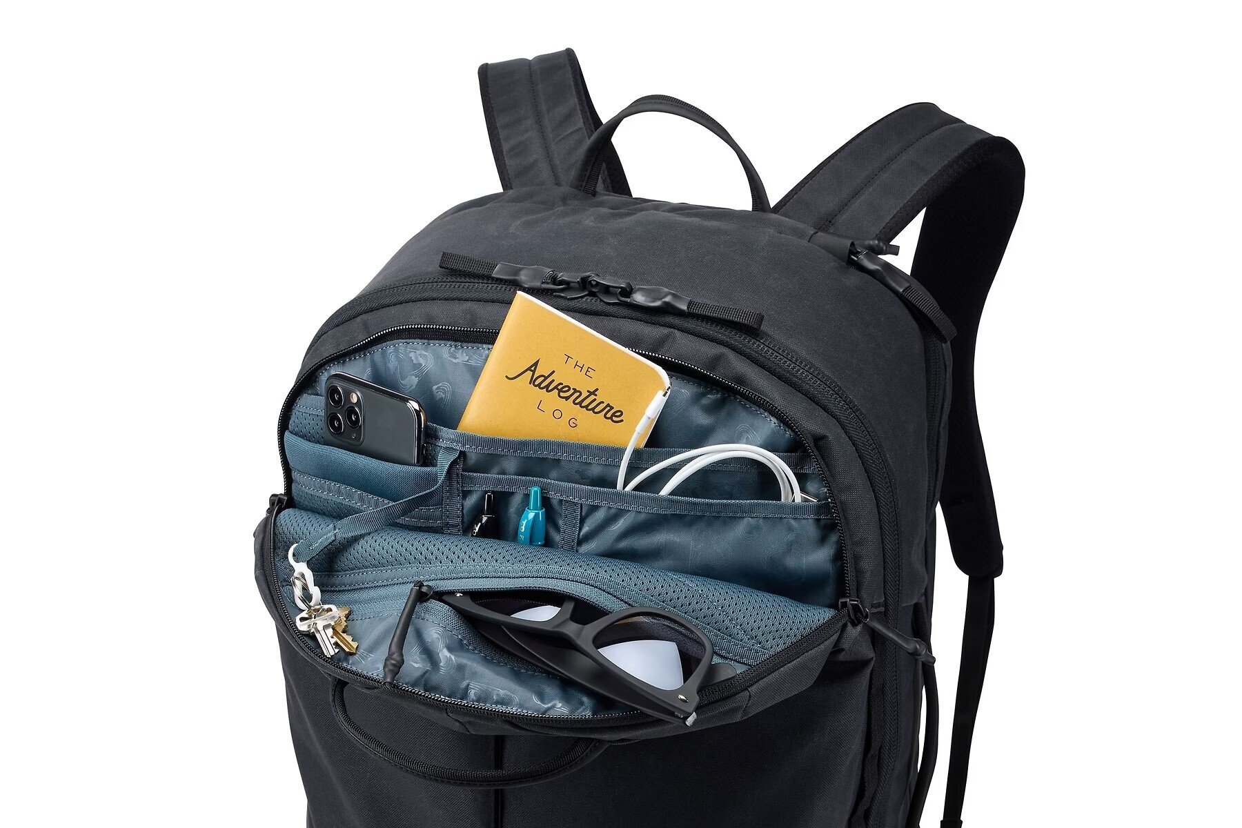 RUCSAC THULE Aion, pt. notebook de max. 15 .6 inch, 2 compartiment, buzunar frontal x 2 | buzunar lateral x 2, waterproof, nylon, negru, "TATB140 Black" / "3204723" thumb