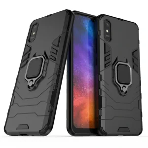 Husa Cover Hard Nitro cu Inel pentru Xiaomi Redmi Note 9A Negru