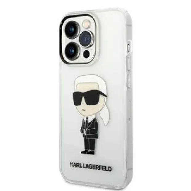 Husa  Karl Lagerfeld IML Ikonik NFT pentru iPhone 14 Pro Transparent