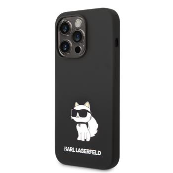 Husa Karl Lagerfeld Liquid Silicone Choupette NFT pentru iPhone 14 Pro Max Black thumb