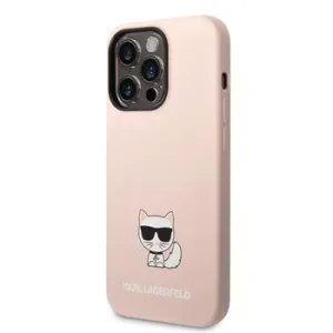 Husa  Karl Lagerfeld Liquid Silicone Choupette  iPhone 14 Pro Pink