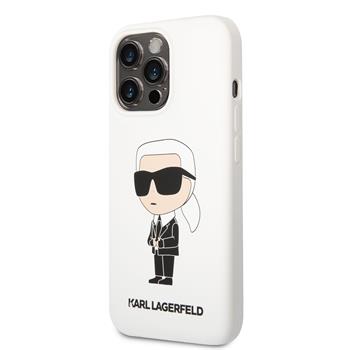 Husa Karl Lagerfeld Liquid Silicone iPhone 13 Pro White thumb