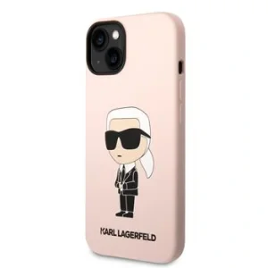 Husa Karl Lagerfeld Liquid Silicone Ikonik NFT pentru  iPhone 14 Plus Roz