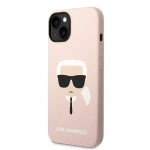 Husa Karl Lagerfeld MagSafe Liquid Silicone Karl Head pentru iPhone 14 Plus Pink
