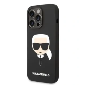 Husa Karl Lagerfeld MagSafe  Liquid Silicone Karl Head pentru iPhone 14 Pro Max Black