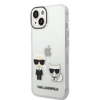 Husa Karl Lagerfeld PC/TPU Ikonik Karl and Choupette pentru iPhone 14 Plus Transparent thumb