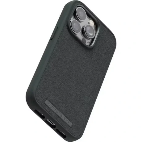 Husa Cover Njord Suede Comfort pentru iPhone 14 Pro Negru