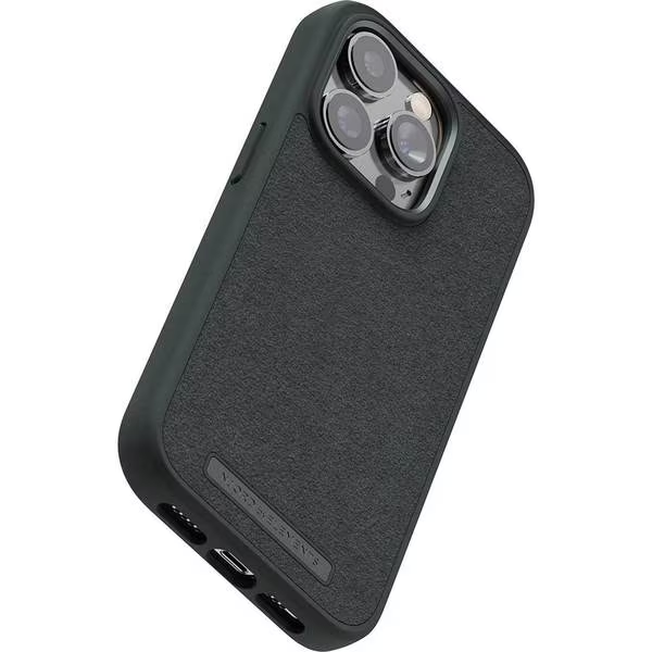 Husa Cover Njord Suede Comfort pentru iPhone 14 Pro Max Negru thumb