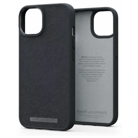 Husa Cover Njord Suede Comfort pentru iPhone 13/14 Negru
