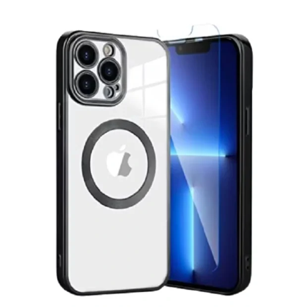 Husa Cover Beauty Lens Frame Magsafe pentru iPhone 13 Pro Negru