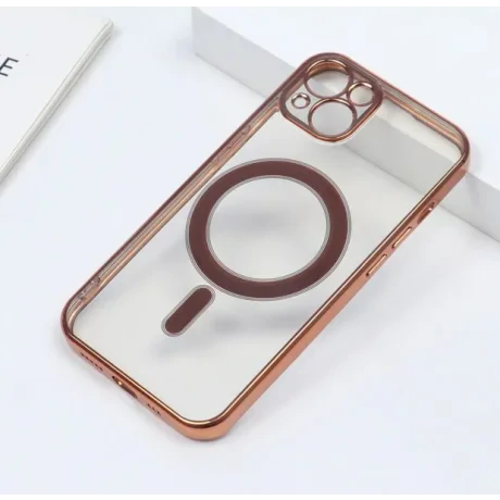 Husa Cover Beauty Lens Frame Magsafe pentru iPhone 14 Plus Auriu