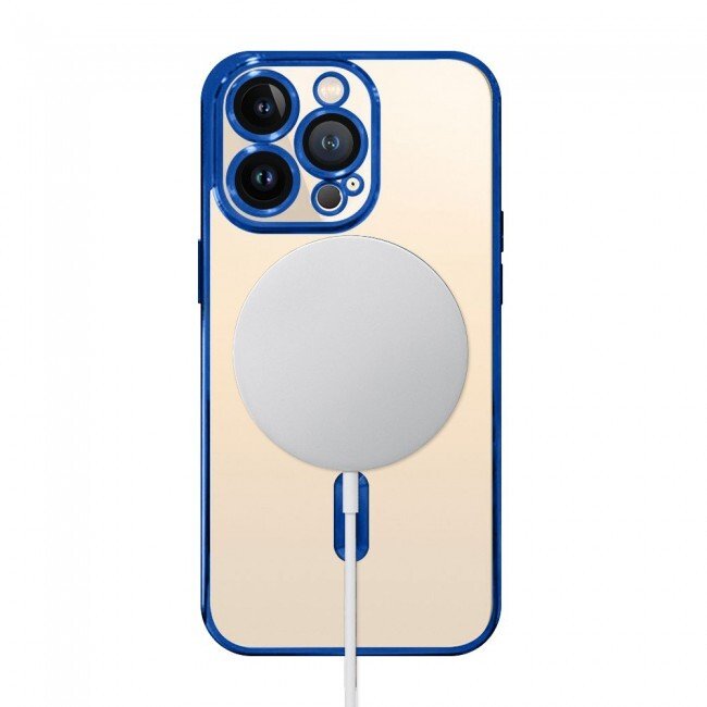 Husa Cover Beauty Lens Frame Magsafe pentru iPhone 13 Pro Albastru thumb