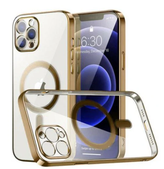 Husa Cover Beauty Lens Frame Magsafe pentru iPhone 14 Pro Auriu thumb