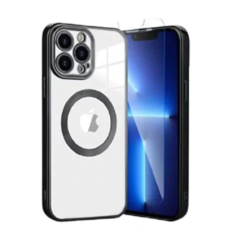 Husa Cover Beauty Lens Frame Magsafe pentru iPhone 13 Pro Max Negru