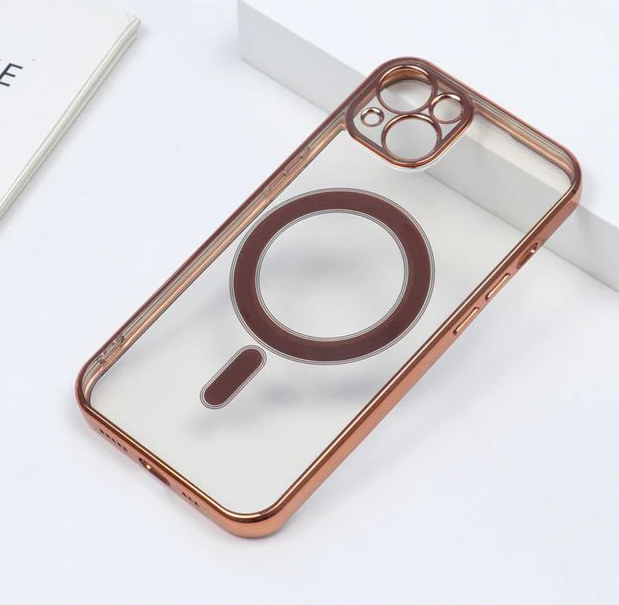 Husa Cover Beauty Lens Frame Magsafe pentru iPhone 14 Auriu thumb
