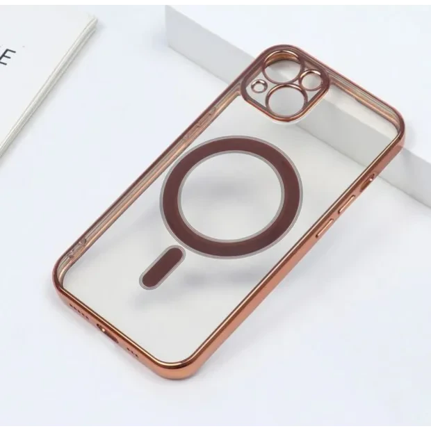 Husa Cover Beauty Lens Frame Magsafe pentru iPhone 14 Auriu