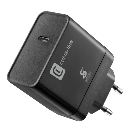 Incarcator Retea CellularlineSuper Fast PD 65W Type-C Negru