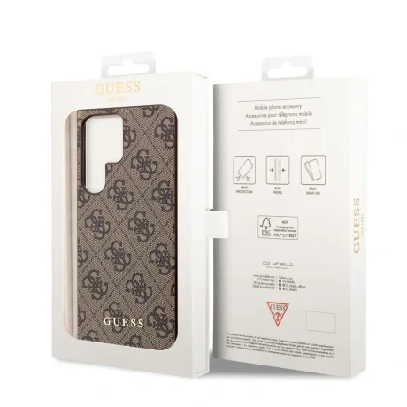 Husa Guess 4G Charms pentru Samsung Galaxy S23 Ultra Brown
