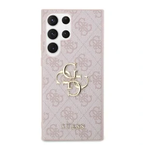 Husa Guess PU 4G Metal Logo pentru Samsung Galaxy S23 Ultra Pink