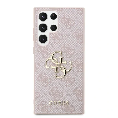 Husa Guess PU 4G Metal Logo pentru Samsung Galaxy S23 Ultra Pink