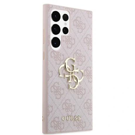Husa Guess PU 4G Metal Logo pentru Samsung Galaxy S23 Ultra Pink