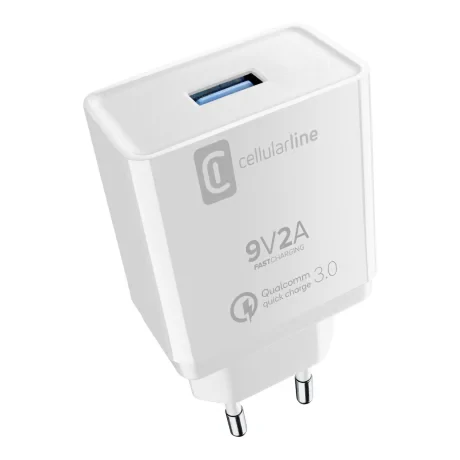 Incarcator Retea Cellularline USB 18W QC  Alb
