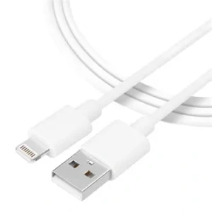 Cablu Tactical Smooth Thread USB-A/Lightning 0.3m Alb