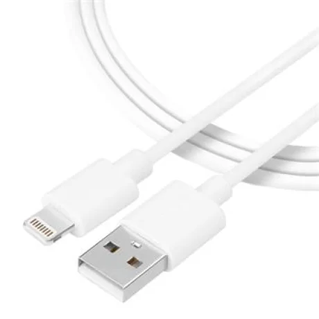 Cablu Tactical Smooth Thread Cable USB-A/Lightning 1m Alb