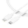 Cablu Tactical Smooth Thread Cable USB-C/Lightning 0.3m Alb